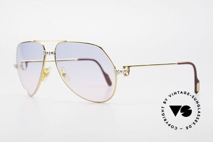 Cartier Vendome Santos - L Rare Luxus Sonnenbrille 80er, Santos-Dekor (3 Schrauben) in LARGE Größe 62-14, 140, Passend für Herren