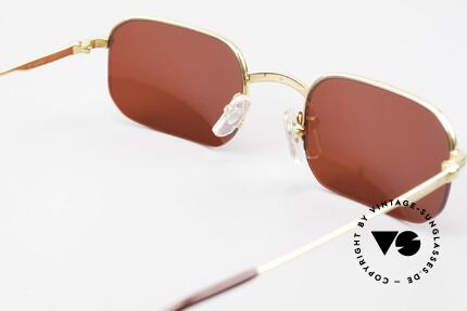 Cartier Broadway Halb Randlose Sonnenbrille, KEINE RETRO Cartier Brille; ein Original von 1999!, Passend für Herren