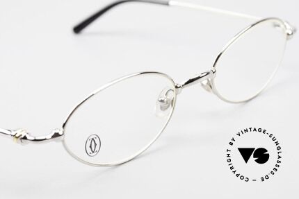 Cartier Mizar Ovale Luxus Brille Platin 90er, KEINE RETRO Cartier Brille; ein Original von 1999!, Passend für Herren und Damen