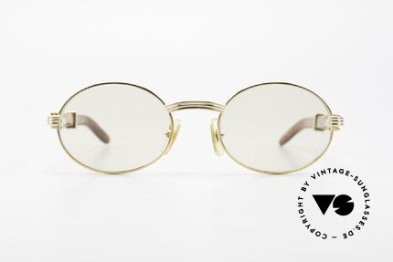 Cartier Giverny Ovale Edelholz Sonnenbrille, aus afrik. Bubinga-Holz gefertigt, Gr. 51°20, 130, Passend für Herren und Damen