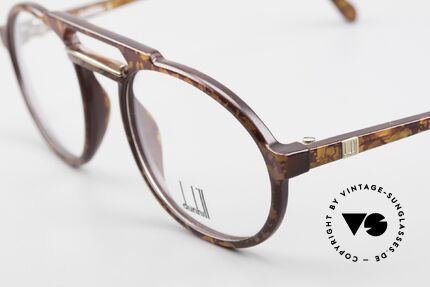 Dunhill 6114 Rund Ovale Brille 90er, elegante Herrenbrille in einem dezenten Schildpatt, Passend für Herren