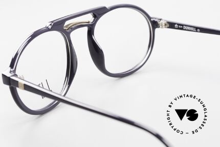 Dunhill 6114 Ovale 90er Brille Dunkelblau, KEIN Retrodesign; authentische alte Ware von 1990, Passend für Herren