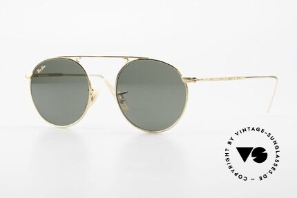 Ray Ban Vintage Round 90er Bausch&Lomb USA Brille, Ray-Ban Sonnenbrille der 'Vintage Metal Collection', Passend für Herren und Damen
