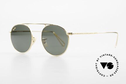 Ray Ban Vintage Round 90er Bausch&Lomb USA Brille, mit den legendären B&L Gläsern (100% UV Schutz), Passend für Herren und Damen