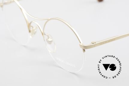 Giorgio Armani 121 Schubert Brillen Stil in Rund, sehr puristisch: einfache 'Drahtbrille' mit Nylor-Faden, Passend für Herren