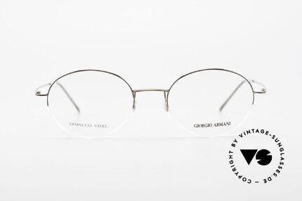 Giorgio Armani 27N Kleine Runde Nylor Fassung, schlichte "Draht-Brille" in sehr puristischem Design, Passend für Herren und Damen