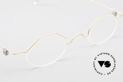 Markus T Achteckige Kenner Brille 90er, die DEMO-Gläser sollten durch optische ersetzt werden, Passend für Herren und Damen