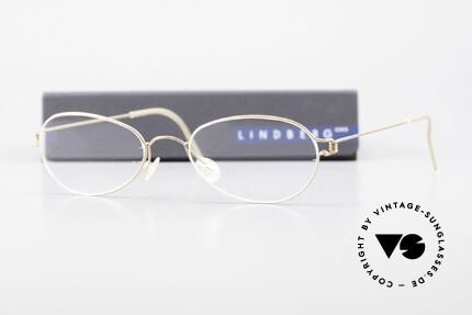 Lindberg Kari Air Titan Rim Ovale Titanium Brille Damen, so zeitlos, stilvoll und innovativ = Prädikat "VINTAGE", Passend für Damen