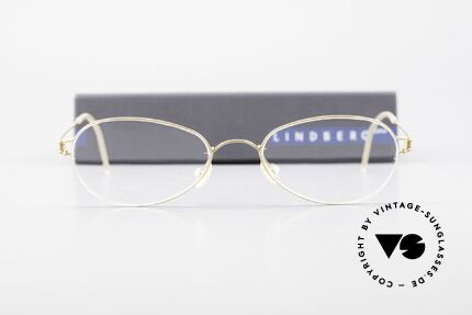 Lindberg Kari Air Titan Rim Ovale Titanium Brille Damen, extrem stabile Fassung, flexibel & elastisch, und nur 3g, Passend für Damen