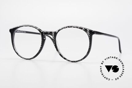 Alain Mikli 901 / 299 Panto Brille Schwarz Kristall, elegante ALAIN MIKLI Paris Designer-Brillenfassung, Passend für Herren und Damen