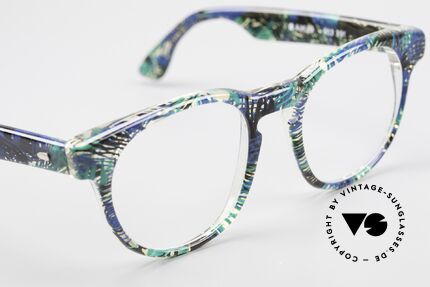 Alain Mikli 903 / 391 Panto Brille Grün Gemustert, ungetragen (wie alle unsere 1980er vintage Brillen), Passend für Herren und Damen