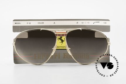 Ferrari F12 Alte True Vintage Sonnenbrille, Größe: large, Passend für Herren