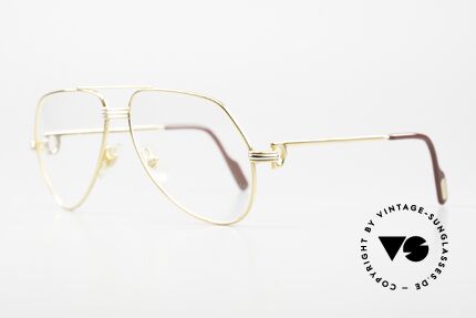 Cartier Vendome LC - S David Bowie 80er Vintage Brille, dieses Modell mit LC-Dekor in KLEINER Gr. 56-14, 130, Passend für Herren und Damen