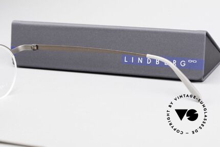 Lindberg 7005 Strip Titan Runde Titanium Brille Unisex, Größe: medium, Passend für Herren und Damen