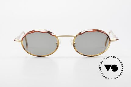 Alain Mikli 2149 / 04001 Ovale Vintage Damen Brille, aufwändige Material- u. Farbkombination; handmade, Passend für Damen