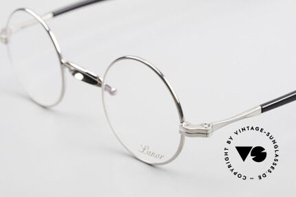 Lunor Swing A 31 Round Vintage Brille Mit Schwenksteg, bekannt für den W-Steg und die schlichten Formen, Passend für Herren und Damen