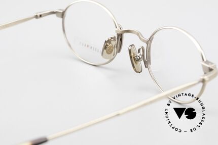 Freudenhaus Zaki Ovale Titan Vintage Brille, Größe: medium, Passend für Herren und Damen