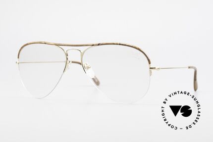 Ray Ban Balfast 808 Gold Filled Vintage Brille Alt, 80er Jahre Ray Ban Designerbrille von Bausch&Lomb, Passend für Herren