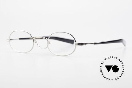 Lunor Swing A 36 Oval Vintage Brille Mit Schwenksteg, bekannt für den W-Steg und die schlichten Formen, Passend für Herren und Damen