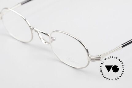Lunor Swing A 36 Oval Vintage Brille Mit Schwenksteg, Schwenksteg als Hommage an die Brillen von ca. 1900, Passend für Herren und Damen