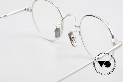 Lunor V 107 Pantobrille Herren Titanium, natürlich ungetragen und mit den Titan-Nasenpads, Passend für Herren
