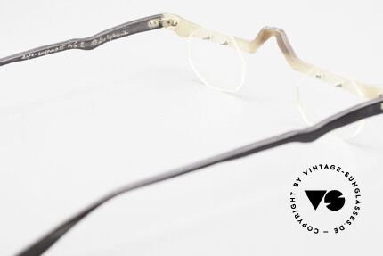 Theo Belgium Eye-Witness ACR Avantgarde Brille aus Horn, hier die Sonder-Edition: Rahmenfront aus Horn gemacht, Passend für Herren und Damen