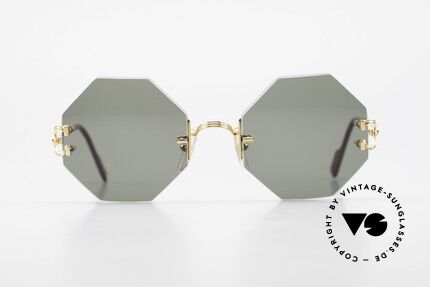 Cartier Rimless Octag Achteckige Sonnenbrille 90er, Modell aus der Rimless Serie mit 'OCTAG' Gläsern, Passend für Herren und Damen