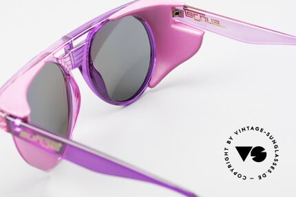 Carrera 5251 Runde Sonnenbrille Steampunk, abnehmbare Seitenblenden; pink verspiegelte Gläser, Passend für Herren und Damen