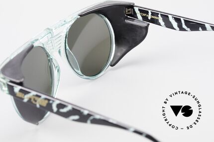 Carrera 5251 Runde Steampunk Sonnenbrille, abnehmbare Seitenblenden; grün verspiegelte Gläser, Passend für Herren und Damen Carrera 5251 Runde Steampunk Sonnenbrille, abnehmbare Seitenblenden; grün verspiegelte Gläser, Passend für Herren und Damen