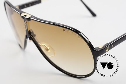 Maserati 6119 3 Linsen Sportsonnenbrille, Bügel sind in der Länge verstellbar + orig. Verpackung, Passend für Herren
