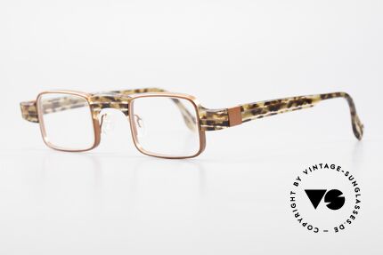 Theo Belgium Aphrodite Vintage Damen Designerbrille, dafür mit großartigem Rahmenmuster; ein Hingucker!, Passend für Damen