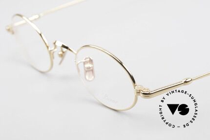Lunor V 100 Ovale Brille 22kt Vergoldet, aus der 2011er Kollektion in altbekannter Qualität, Passend für Herren und Damen