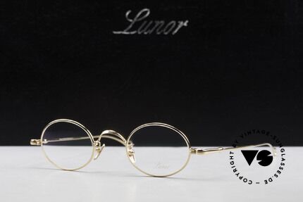 Lunor V 100 Ovale Brille 22kt Vergoldet, Größe: medium, Passend für Herren und Damen