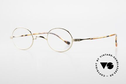 Lunor II A 10 Ovale Vintage Brille Vergoldet, Brillendesign in Anlehnung an frühere Jahrhunderte, Passend für Herren und Damen