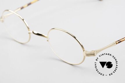Lunor II A 10 Ovale Vintage Brille Vergoldet, bekannt für den W-Steg und die schlichten Formen, Passend für Herren und Damen