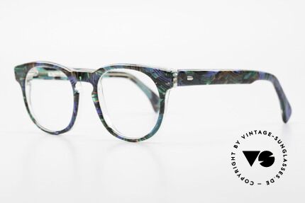 Alain Mikli 903 / 688 Panto Brille 80er Gemustert, im Stile der alten 'Tart Optical Arnel' aus den 60ern, Passend für Herren und Damen