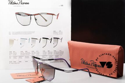 Paloma Picasso 1478 Rare 90er Damen Sonnenbrille, Größe: large, Passend für Damen