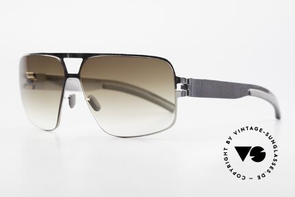 Mykita Tyrone Vintage Mykita Brille von 2011, Mod. No.1 Sun Tyrone Shinysilver, olive-gradient, 60/12, Passend für Herren
