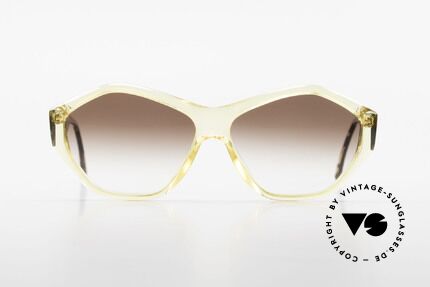 Paloma Picasso 1463 Optyl Sonnenbrille 90er Damen, spektakuläre Form mit temperamentvollen Muster, Passend für Damen