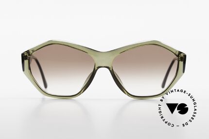Paloma Picasso 1463 90er Optyl Damen Sonnenbrille, spektakuläre Form im sehr interessanten Farbton, Passend für Damen