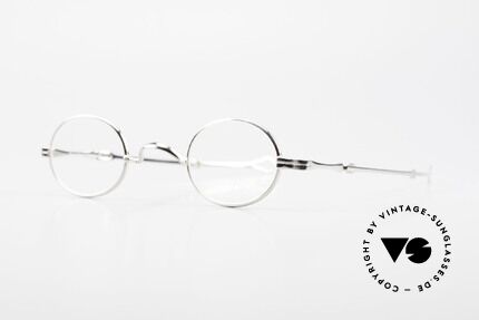 Lunor I 04 Telescopic Ovale XS Brille Platin Plated, Brillendesign in Anlehnung an frühere Jahrhunderte, Passend für Herren und Damen