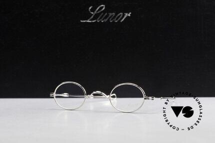 Lunor I 04 Telescopic Ovale XS Brille Platin Plated, Größe: extra small, Passend für Herren und Damen