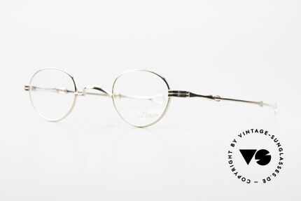 Lunor I 03 Telescopic Vergoldete Brille Schiebebügel, Modell in Größe 37,5/26; für große Stärken geeignet, Passend für Herren und Damen