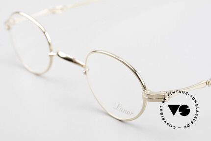 Lunor I 03 Telescopic Vergoldete Brille Schiebebügel, Brillen-Design in Anlehnung an frühere Jahrhunderte, Passend für Herren und Damen