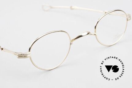 Lunor I 03 Telescopic Vergoldete Brille Schiebebügel, rares, altes, ungetragenes ORIGINAL von circa 1999, Passend für Herren und Damen