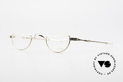 Lunor I 07 Telescopic Vergoldete Teleskop Brille, 39/26 Größe, Bügel von 118mm bis 155mm einstellbar, Passend für Herren und Damen