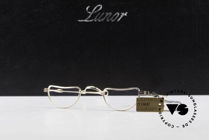 Lunor I 07 Telescopic Vergoldete Teleskop Brille, Größe: extra small, Passend für Herren und Damen