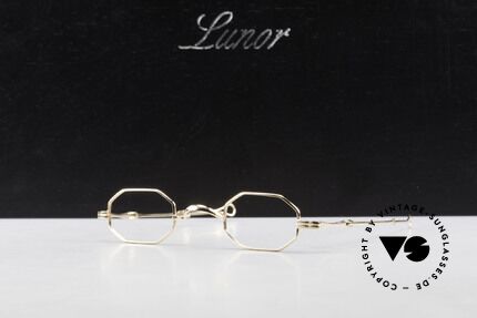 Lunor I 01 Telescopic Ausziehbare Achteckige Brille, Größe: extra small, Passend für Herren und Damen