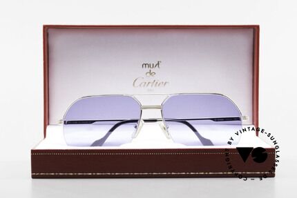 Cartier Orsay Halbrand Luxus Sonnenbrille, KEINE Retrobrillen-Mode; ein Original von ca. 1993, Passend für Herren