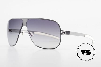 Mykita Hector Aviator Sonnenbrille von 2009, Collection No.1, Hector Warmgrey, black-gradient, 65/08, Passend für Herren